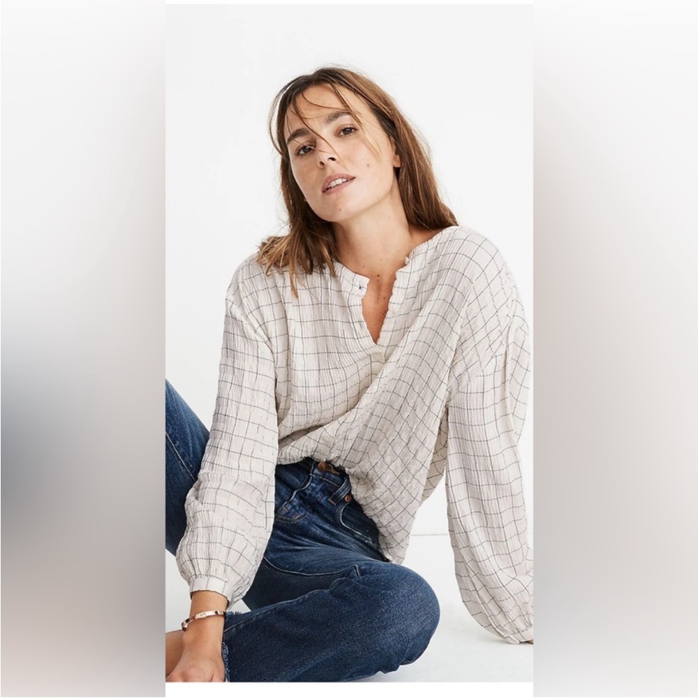 Madewell Meadow Shirt in Windowpane